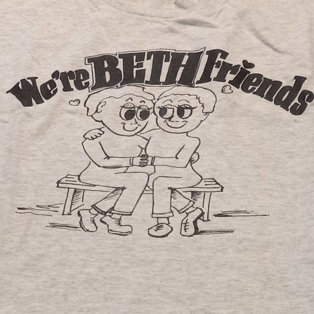 Vintage We're Beth Friends graphic Single Stitched T-shirt